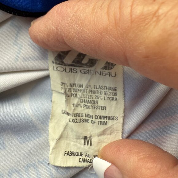 Louis Garneau Cycling Suit White/Blue Performance Fit Style Vintage Mens Size M - Picture 4 of 9